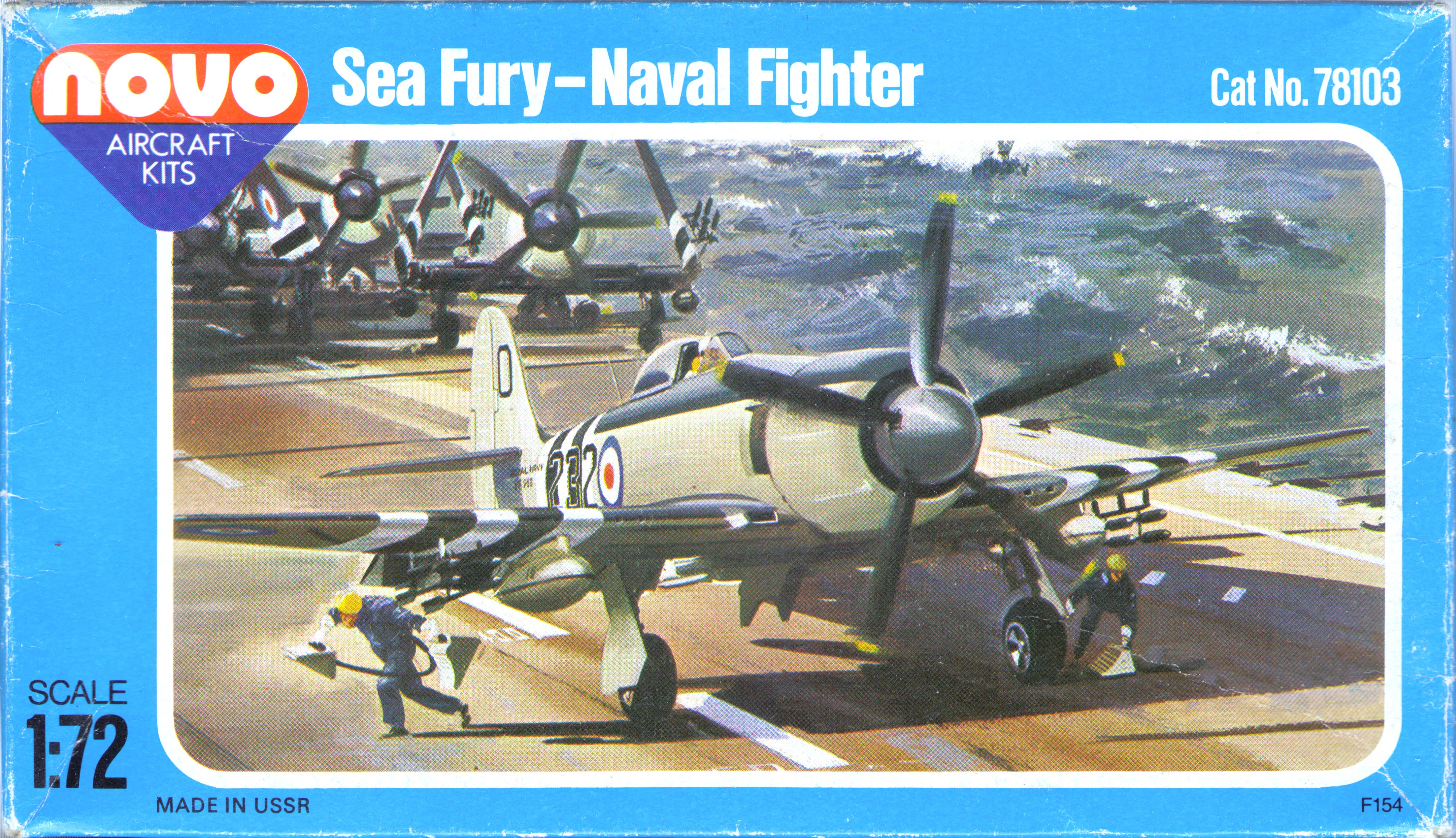  Верх коробки NOVO Toys Ltd F154 Hawker Sea Fury, 1980